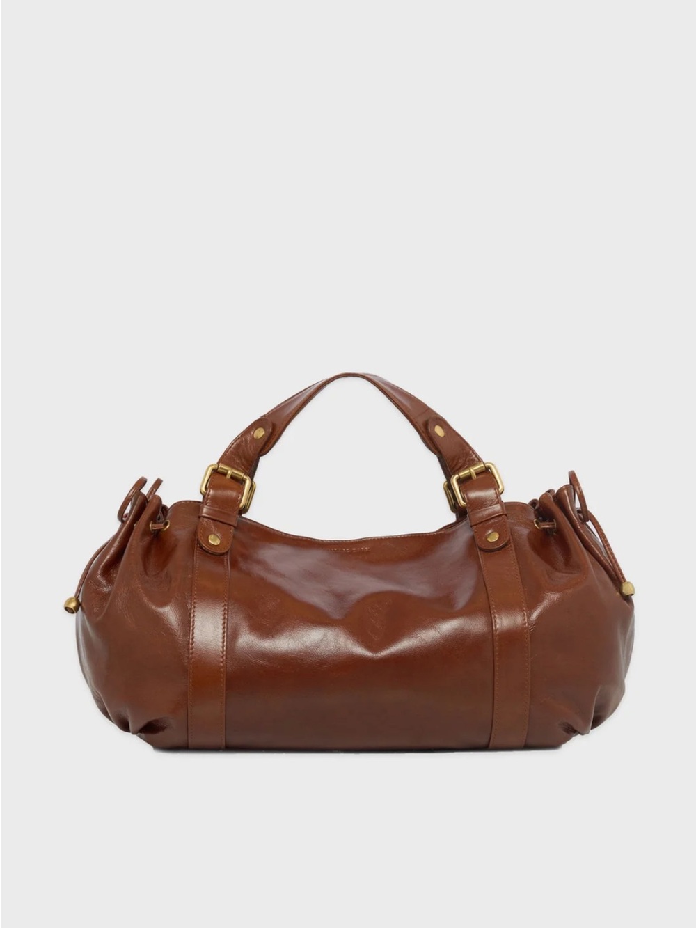 Gerard Darel Crinkle effect leather handbag - 24H in caramel